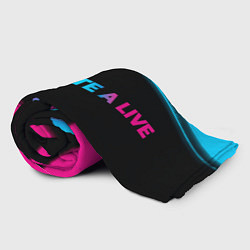 Плед флисовый Date A Live - neon gradient: надпись и символ, цвет: 3D-велсофт — фото 2