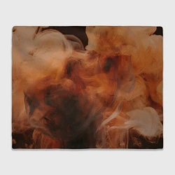 Плед флисовый Оранжевый абстрактный дым, цвет: 3D-велсофт