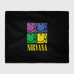 Плед флисовый NIRVANA - смайлы, цвет: 3D-велсофт