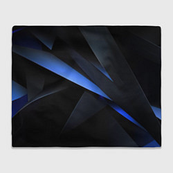Плед флисовый Black blue, цвет: 3D-велсофт