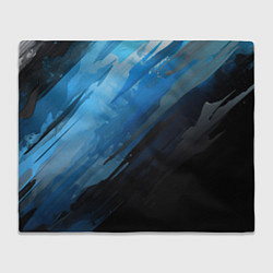 Плед флисовый Black blue style, цвет: 3D-велсофт
