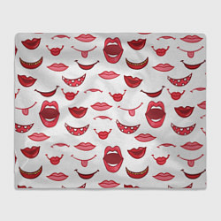 Плед флисовый Сладкие губы, цвет: 3D-велсофт