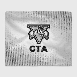 Плед флисовый GTA с потертостями на светлом фоне, цвет: 3D-велсофт