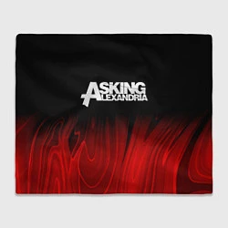 Плед флисовый Asking Alexandria red plasma, цвет: 3D-велсофт