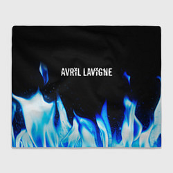Плед флисовый Avril Lavigne blue fire, цвет: 3D-велсофт
