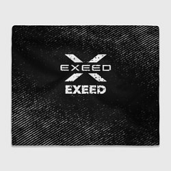 Плед флисовый Exeed с потертостями на темном фоне, цвет: 3D-велсофт