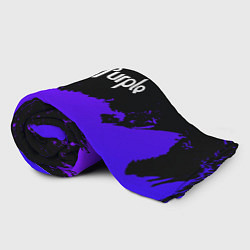 Плед флисовый Deep Purple purple grunge, цвет: 3D-велсофт — фото 2