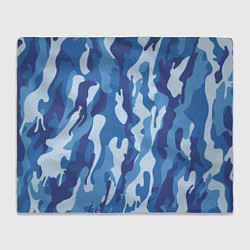 Плед флисовый Blue military, цвет: 3D-велсофт