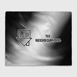 Плед флисовый The Neighbourhood glitch на светлом фоне: надпись, цвет: 3D-велсофт
