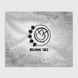 Плед флисовый Blink 182 с потертостями на светлом фоне, цвет: 3D-велсофт