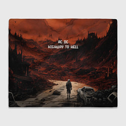 Плед флисовый AC DC Highway to hell, цвет: 3D-велсофт
