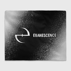 Плед флисовый Evanescence glitch на темном фоне: надпись и симво, цвет: 3D-велсофт
