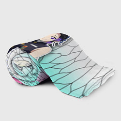 Плед флисовый Шинобу кочо - столп бабочки, цвет: 3D-велсофт — фото 2