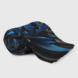 Плед флисовый Cyberpunk 2077 phantom liberty blue logo, цвет: 3D-велсофт — фото 2