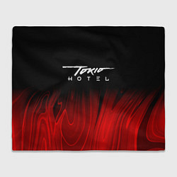 Плед флисовый Tokio Hotel red plasma, цвет: 3D-велсофт