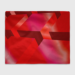 Плед флисовый Красная геометрия, цвет: 3D-велсофт