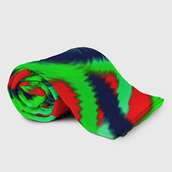 Плед флисовый Красно-зеленый абстрактный узор, цвет: 3D-велсофт — фото 2