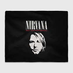 Плед флисовый Nirvana - Kurt Cobain, цвет: 3D-велсофт