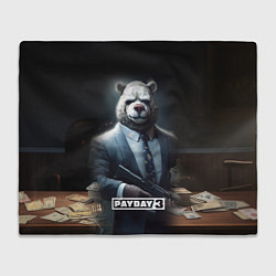 Плед флисовый Payday3 bear, цвет: 3D-велсофт