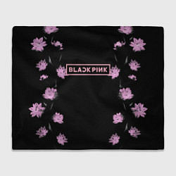 Плед флисовый Blackpink - flowers, цвет: 3D-велсофт