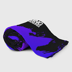Плед флисовый Asking Alexandria purple grunge, цвет: 3D-велсофт — фото 2