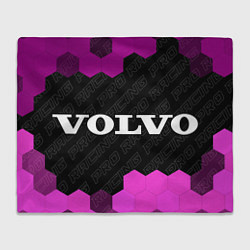 Плед флисовый Volvo pro racing: надпись и символ, цвет: 3D-велсофт