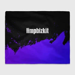 Плед флисовый Limp Bizkit purple grunge, цвет: 3D-велсофт