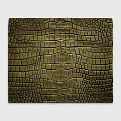 Плед флисовый Текстура кожи крокодила, цвет: 3D-велсофт