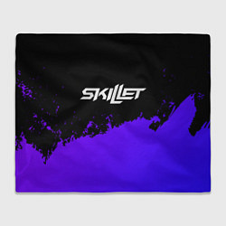 Плед флисовый Skillet purple grunge, цвет: 3D-велсофт