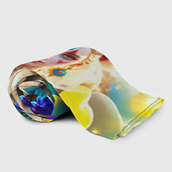 Плед флисовый Девушка арлекин с воздушными шарами, цвет: 3D-велсофт — фото 2