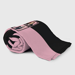 Плед флисовый Черно-розовые K-pop группа, цвет: 3D-велсофт — фото 2