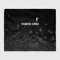Плед флисовый Counter Strike glitch на темном фоне: символ сверх, цвет: 3D-велсофт