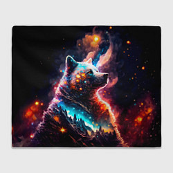 Плед флисовый Космический звездный медведь, цвет: 3D-велсофт
