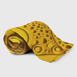 Плед флисовый Желтая объемная текстура, цвет: 3D-велсофт — фото 2