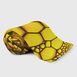 Плед флисовый Желтые объемные плиты, цвет: 3D-велсофт — фото 2