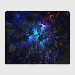 Плед флисовый Объемные летящие элементы, цвет: 3D-велсофт