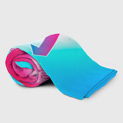 Плед флисовый Apex Legends neon gradient style, цвет: 3D-велсофт — фото 2