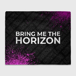 Плед флисовый Bring Me the Horizon rock legends: надпись и симво, цвет: 3D-велсофт