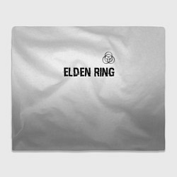 Плед флисовый Elden Ring glitch на светлом фоне: символ сверху, цвет: 3D-велсофт