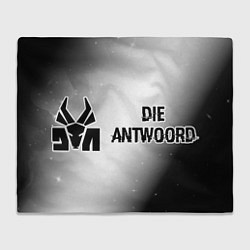 Плед флисовый Die Antwoord glitch на светлом фоне: надпись и сим, цвет: 3D-велсофт
