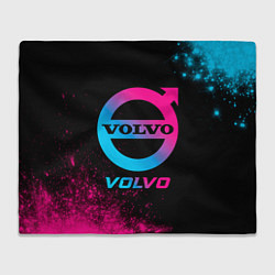 Плед флисовый Volvo - neon gradient, цвет: 3D-велсофт