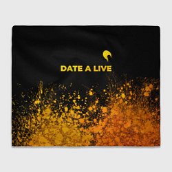 Плед флисовый Date A Live - gold gradient: символ сверху, цвет: 3D-велсофт