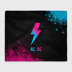 Плед флисовый AC DC - neon gradient, цвет: 3D-велсофт