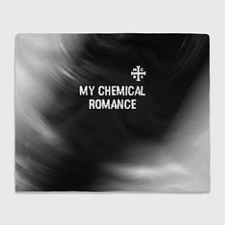 Плед флисовый My Chemical Romance glitch на темном фоне: символ, цвет: 3D-велсофт