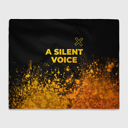 Плед флисовый A Silent Voice - gold gradient: символ сверху, цвет: 3D-велсофт