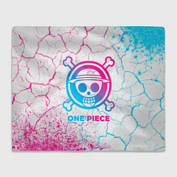 Плед флисовый One Piece neon gradient style, цвет: 3D-велсофт
