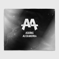 Плед флисовый Asking Alexandria glitch на темном фоне, цвет: 3D-велсофт