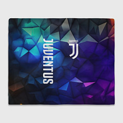 Плед флисовый Juventus logo blue, цвет: 3D-велсофт