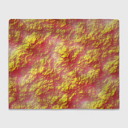 Плед флисовый Золото с оранжевым, цвет: 3D-велсофт