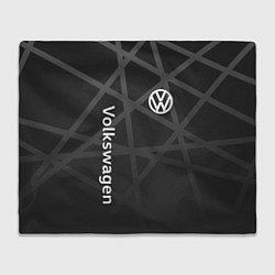 Плед флисовый Volkswagen - classic black, цвет: 3D-велсофт